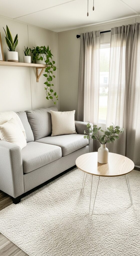50 Trailer Decorating Ideas for Single Wide Living Rooms 2