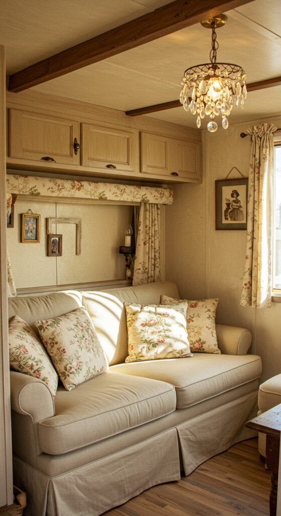 50 Trailer Decorating Ideas for Single Wide Living Rooms 22