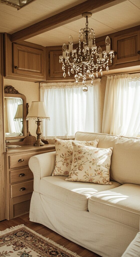 50 Trailer Decorating Ideas for Single Wide Living Rooms 23