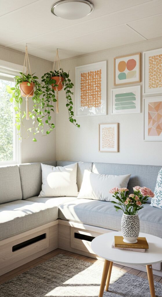50 Trailer Decorating Ideas for Single Wide Living Rooms 24