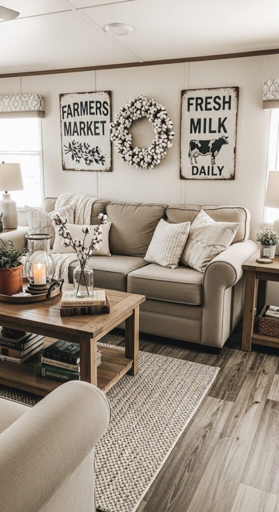 50 Trailer Decorating Ideas for Single Wide Living Rooms 3