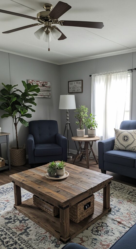 50 Trailer Decorating Ideas for Single Wide Living Rooms 32
