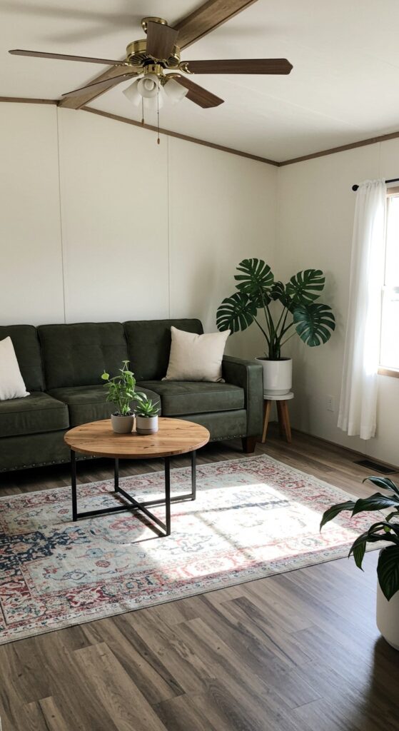 50 Trailer Decorating Ideas for Single Wide Living Rooms 33