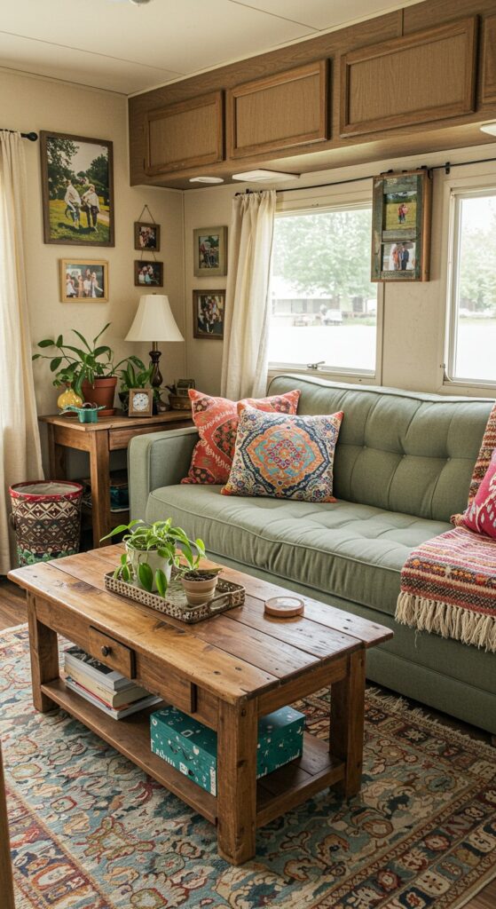 50 Trailer Decorating Ideas for Single Wide Living Rooms 36