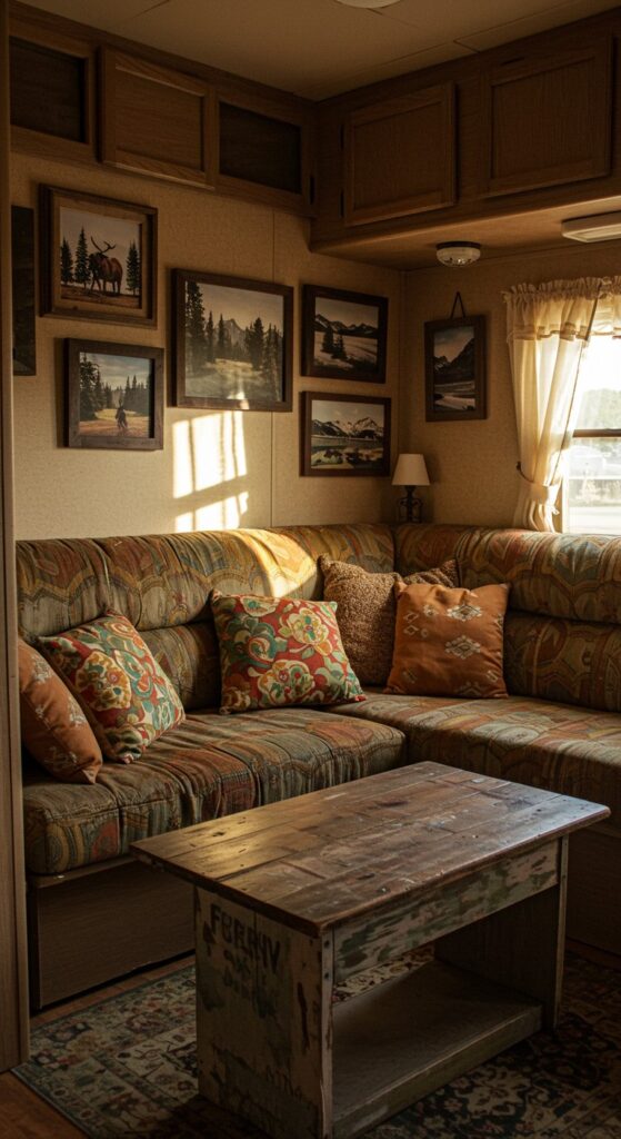 50 Trailer Decorating Ideas for Single Wide Living Rooms 40