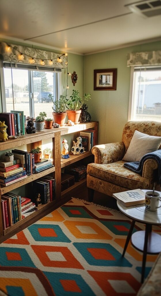 50 Trailer Decorating Ideas for Single Wide Living Rooms 46