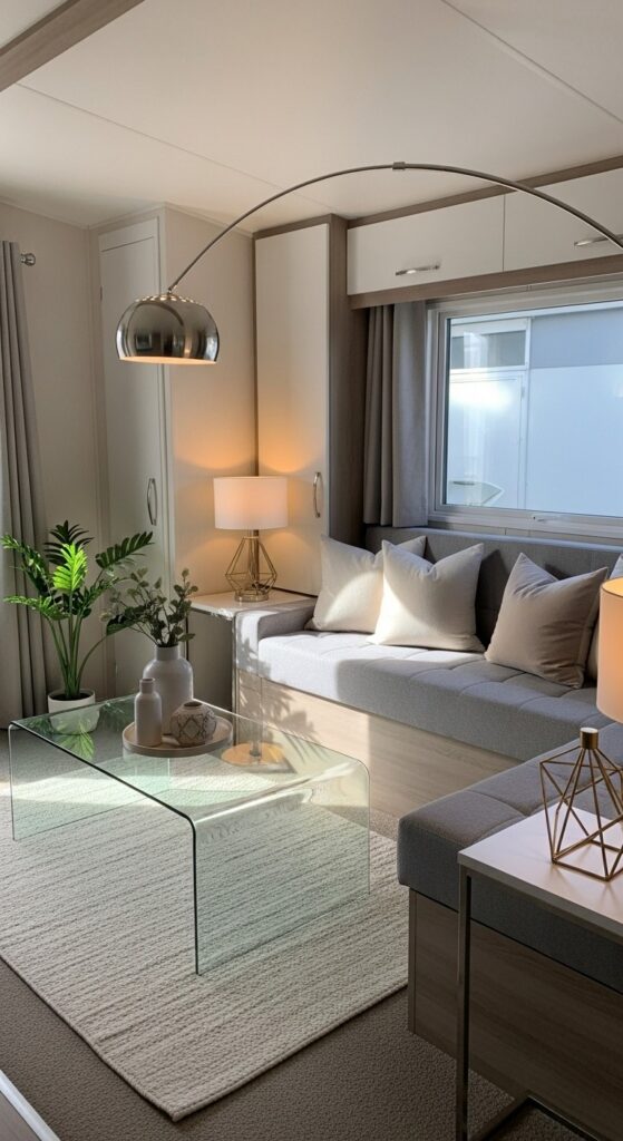 50 Trailer Decorating Ideas for Single Wide Living Rooms 48