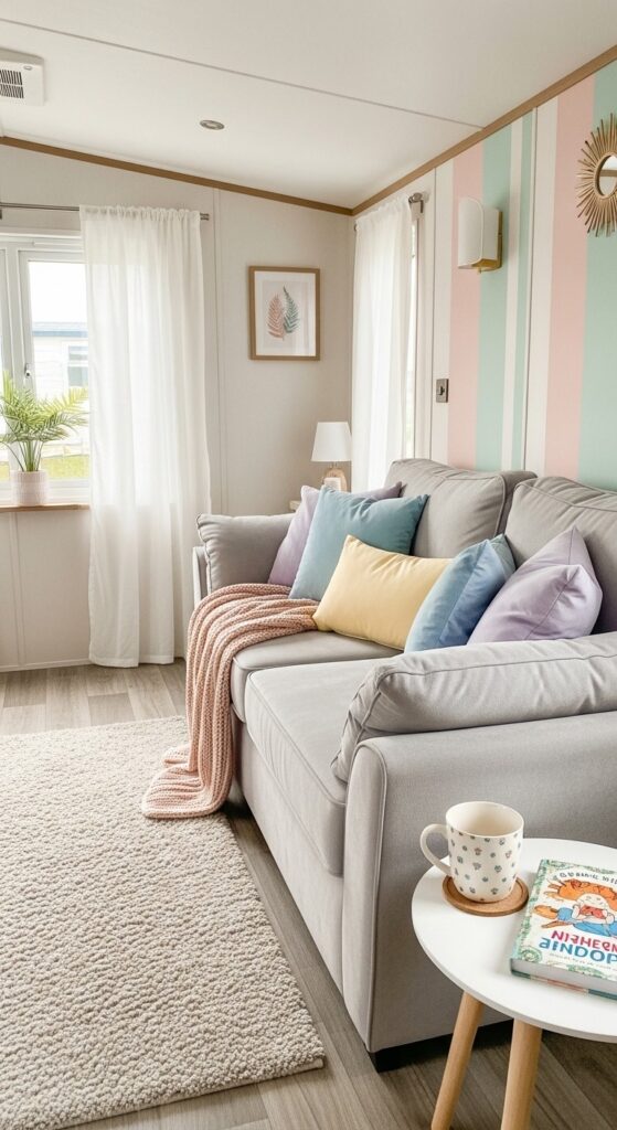 50 Trailer Decorating Ideas for Single Wide Living Rooms 9