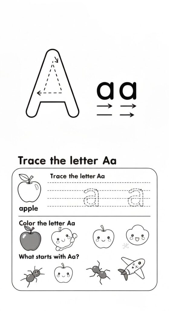 Letter A Activities for Preschool 1
