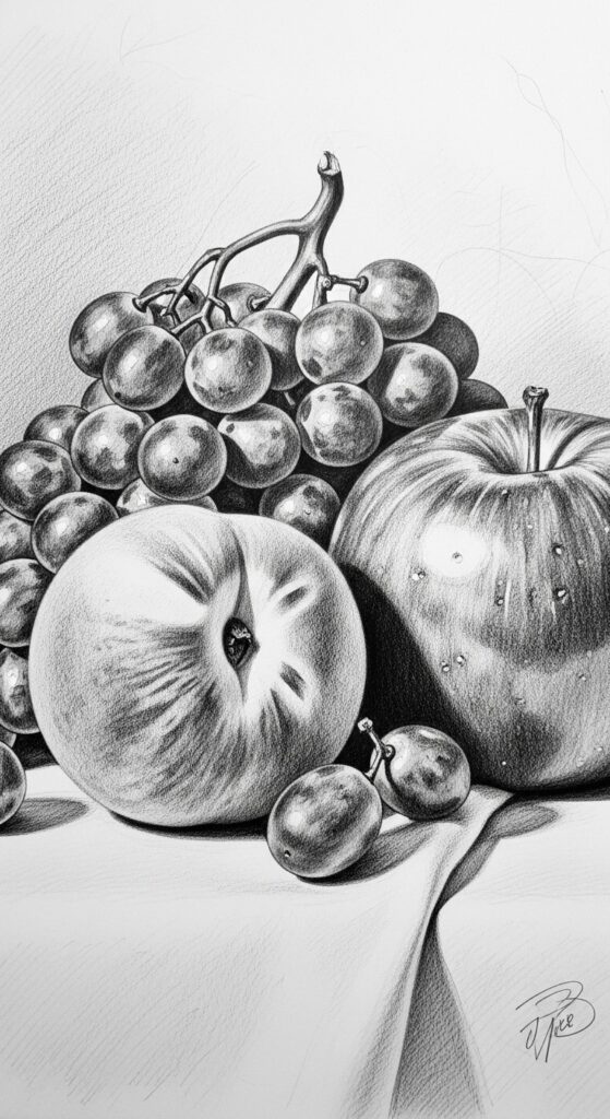 25 Best Fruit Drawing Pencil Sketches 12