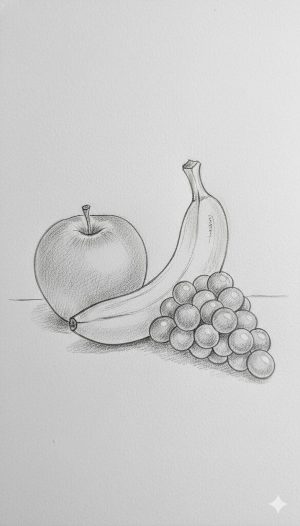 25 Best Fruit Drawing Pencil Sketches 2