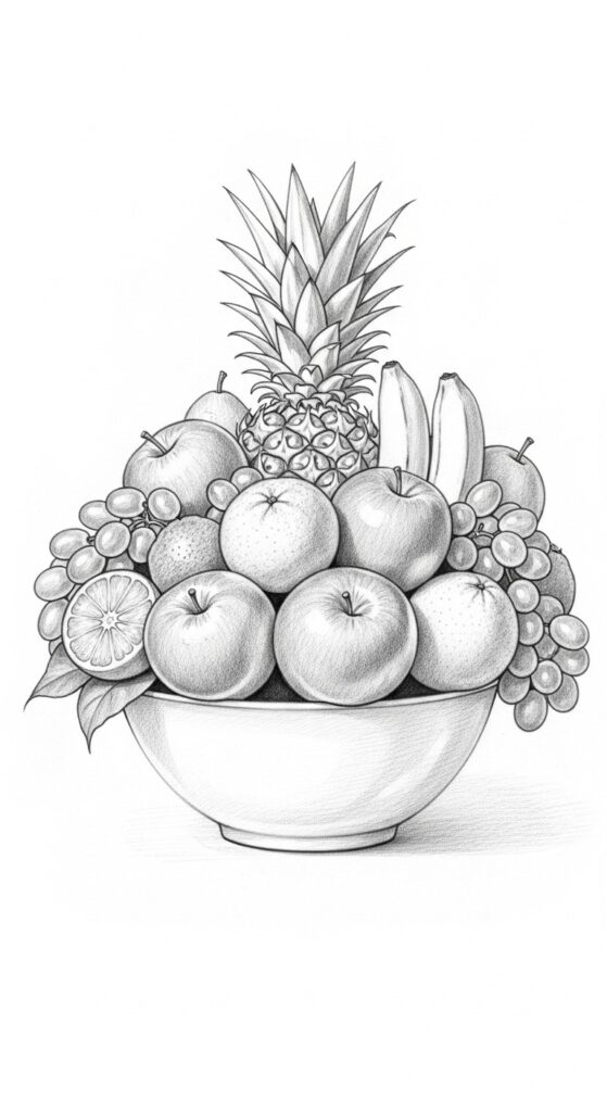 25 Best Fruit Drawing Pencil Sketches 27