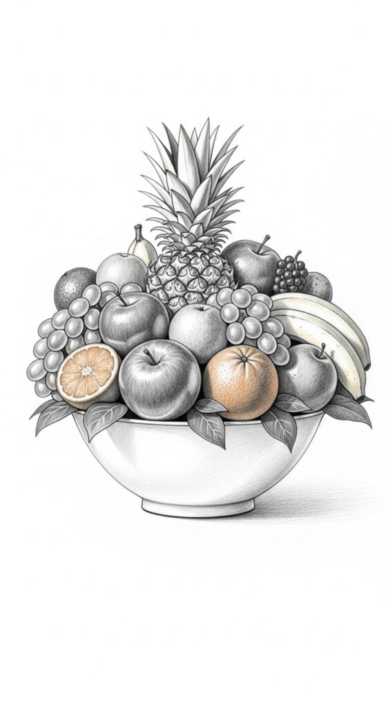 25 Best Fruit Drawing Pencil Sketches 29