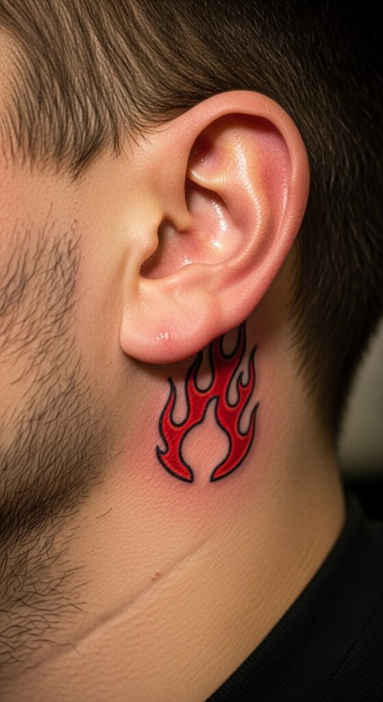 Behind the Ear Tattoo for Men 11 Behind the Ear Tattoo for Men 11