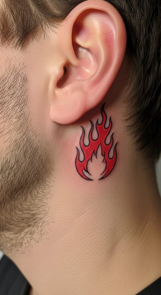 Behind the Ear Tattoo for Men 20 Behind the Ear Tattoo for Men 20