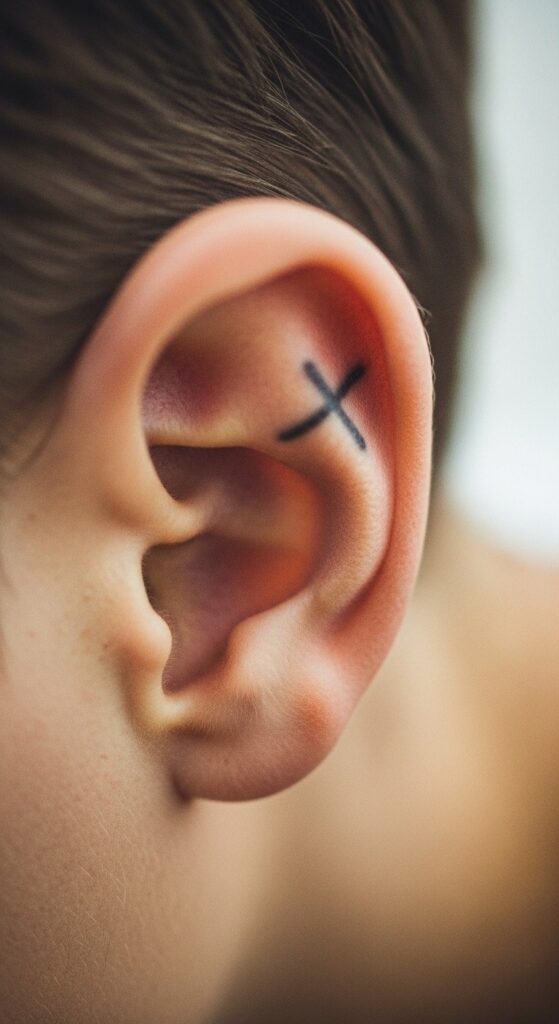 Behind the Ear Tattoo for Men 21 Behind the Ear Tattoo for Men 21