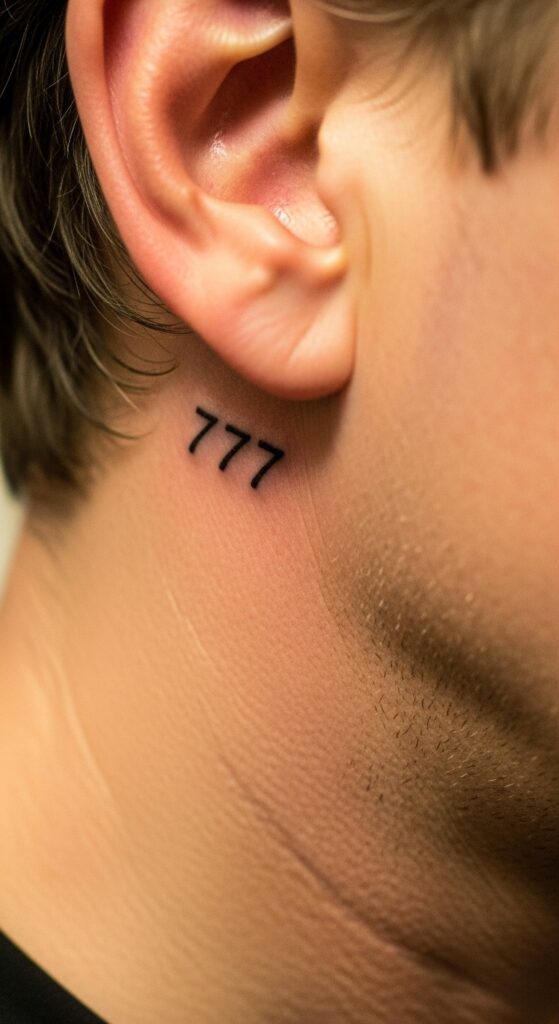 Behind the Ear Tattoo for Men 6 Behind the Ear Tattoo for Men 6