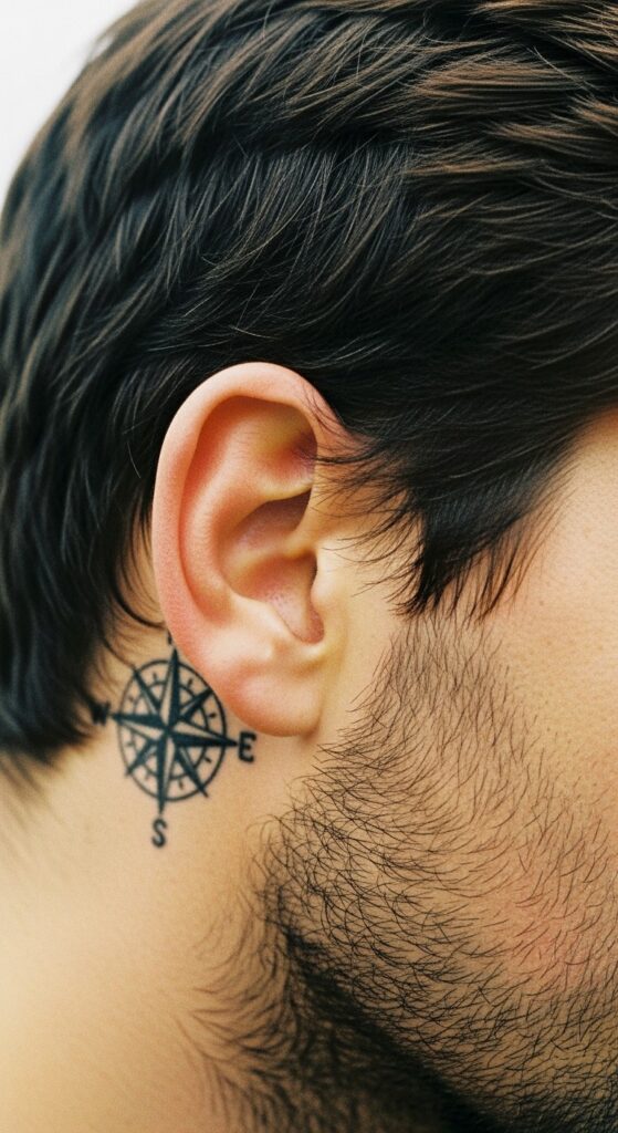 Behind the Ear Tattoo for Men 9 Behind the Ear Tattoo for Men 9