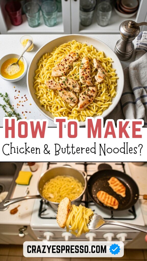 Quick and Easy Chicken With Buttered Noodles 4