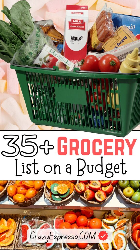 35 Grocery List on a Budget 35 Grocery List on a Budget